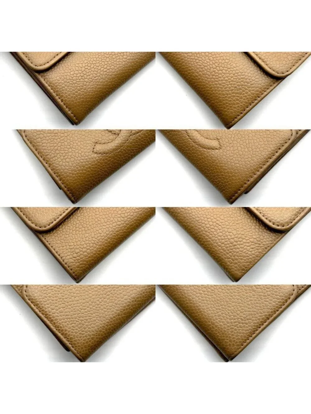 ★SOLD★ Chanel Wallet Coco Stitch Caviar Leather Hook Trifold - Picture 9 of 14